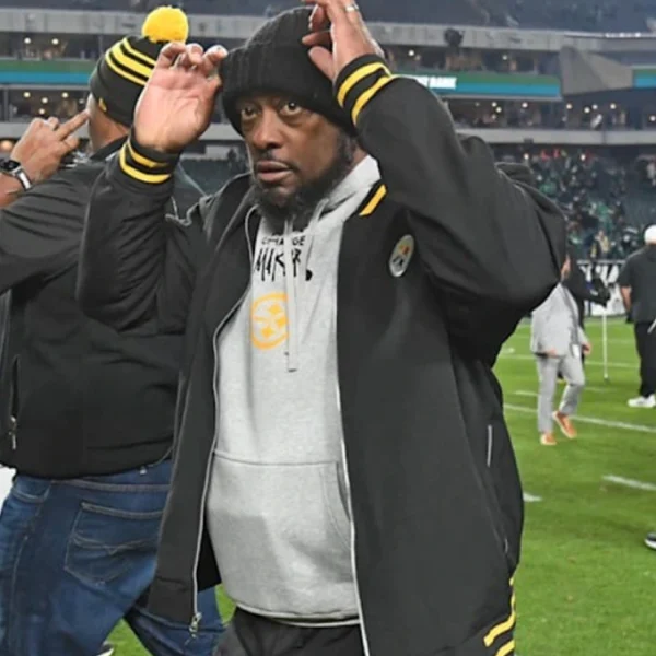 Mike Tomlin Pittsburgh Steelers Black Bomber Jacket