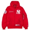 New York Yankees Alpha Industries L 2B Hooded Bomber Jacket Red