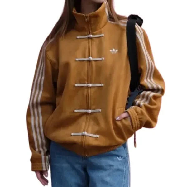 Chinese New Year Suede Leather Jacket Yellow