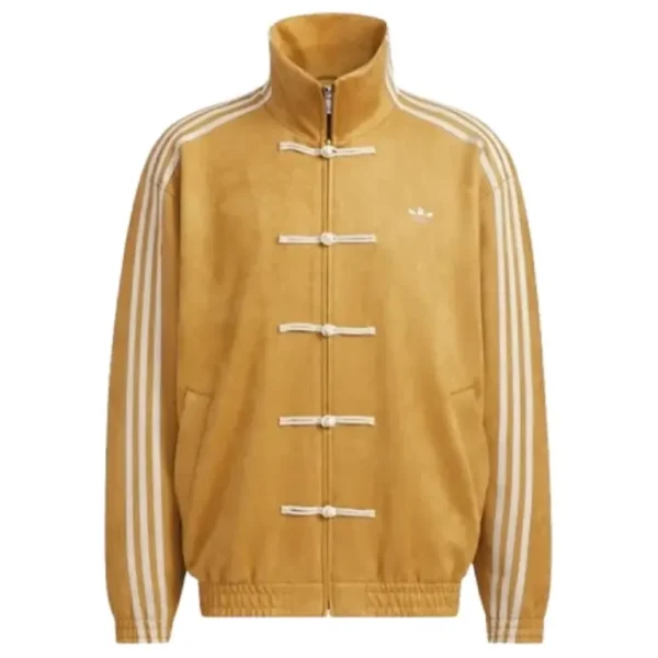 Chinese New Year Suede Leather Yellow Jacket