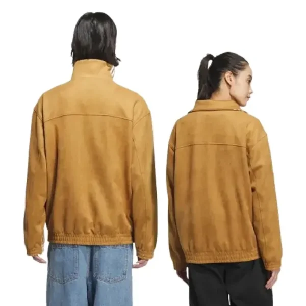 Chinese New Year Suede Yellow Leather Jacket