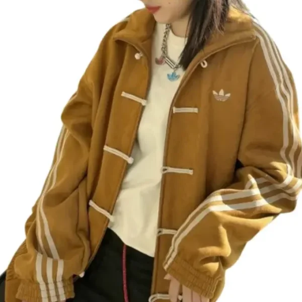 Chinese New Year Yellow Suede Leather Jacket