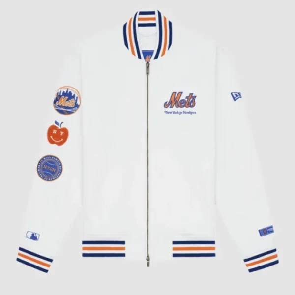 New York or Nowhere Nyon x Mets Motto White Jacket