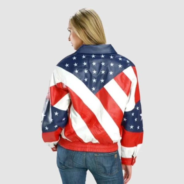 Beyonce American Flag Leather Jacket