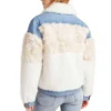 Keana Marie Sofia Denim Fur Jacket