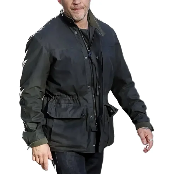 MobLand 2025 Tom Hardy Black Jacket