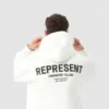 Represent White Hoodie