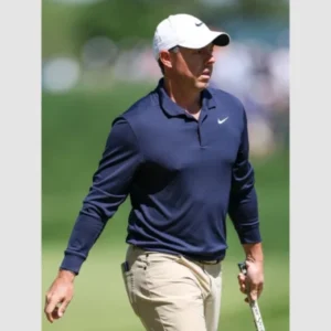 Rory McIlroy Truist Championship 2025 Long Sleeve Blue Shirt