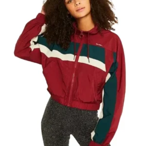 The Feud S01 Megan Trower Red Striped Jacket
