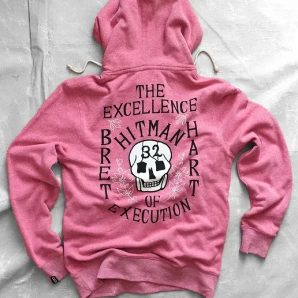Time Champ Cm Punk Bret Hart 32 Hitman Pink Hoodie