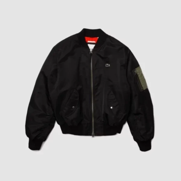 Lacoste Oversized Contrast Bomber Jacket
