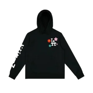Unisex Los Angeles Dodgers Floral Black Hoodie