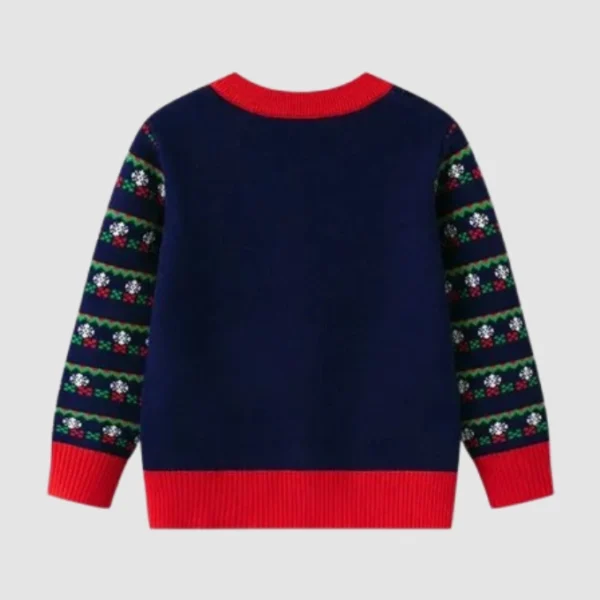 Christmas Holiday 2025 Santa Claus Blue & Red Sweater