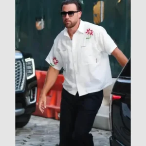 Travis Kelce Embroidered Shirt Off-White