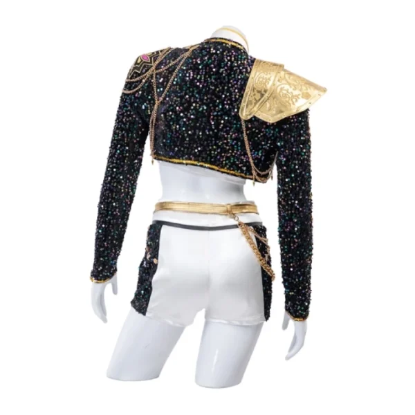 Hunters Rumi Golden Black Dance Outfit Cosplay Costume