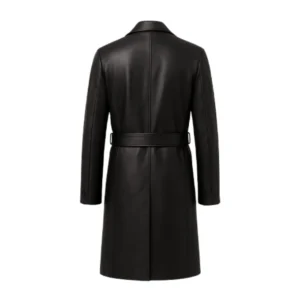 Black Leather Trench Coat