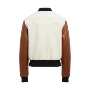 Cream Varsity Jacket