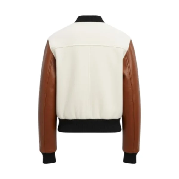 Cream Varsity Jacket