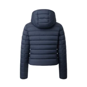 Dark Blue Hooded Puffer Jacket