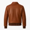 Men Classic Brown Bomber Leather Jacket