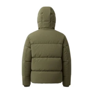 Olive Green Hooded Puffer Jacket
