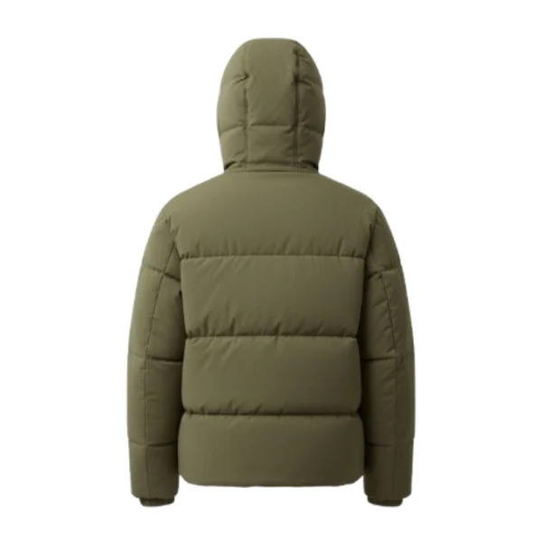 Olive Green Hooded Puffer Jacket